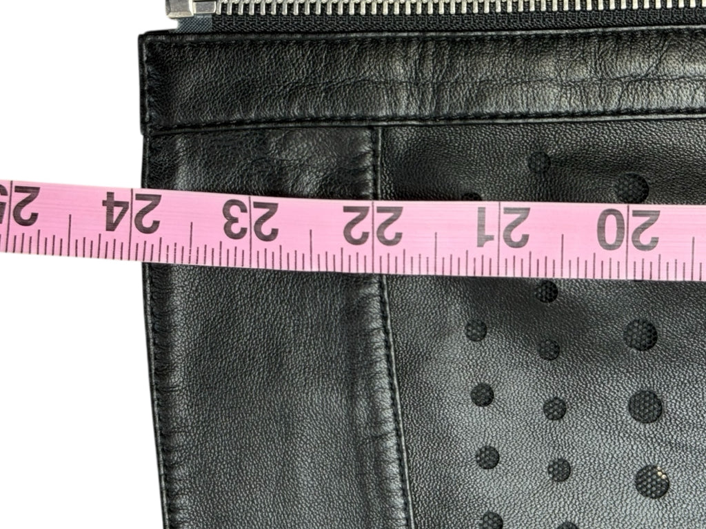 ESCADA SPORT Black Lamb Leather Polka Dot Jacket Size XL