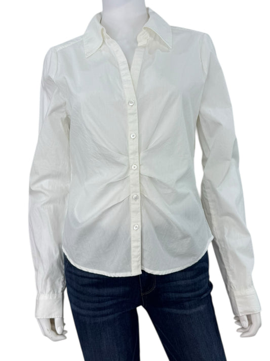 PAIGE White Button-Down Shirt Size M