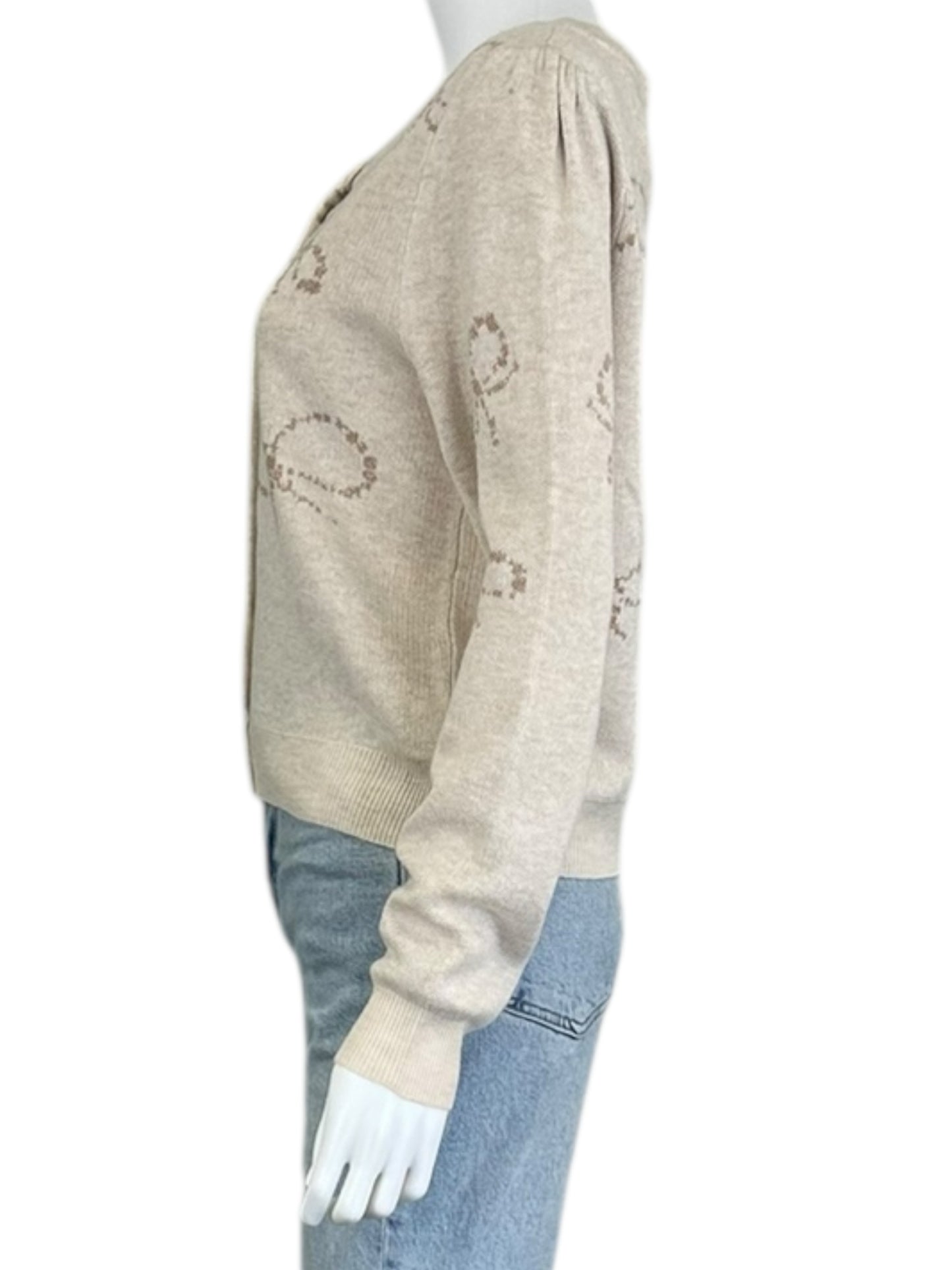heartloom NWT LINDEN Bow Detail Sweater Cardigan Size M