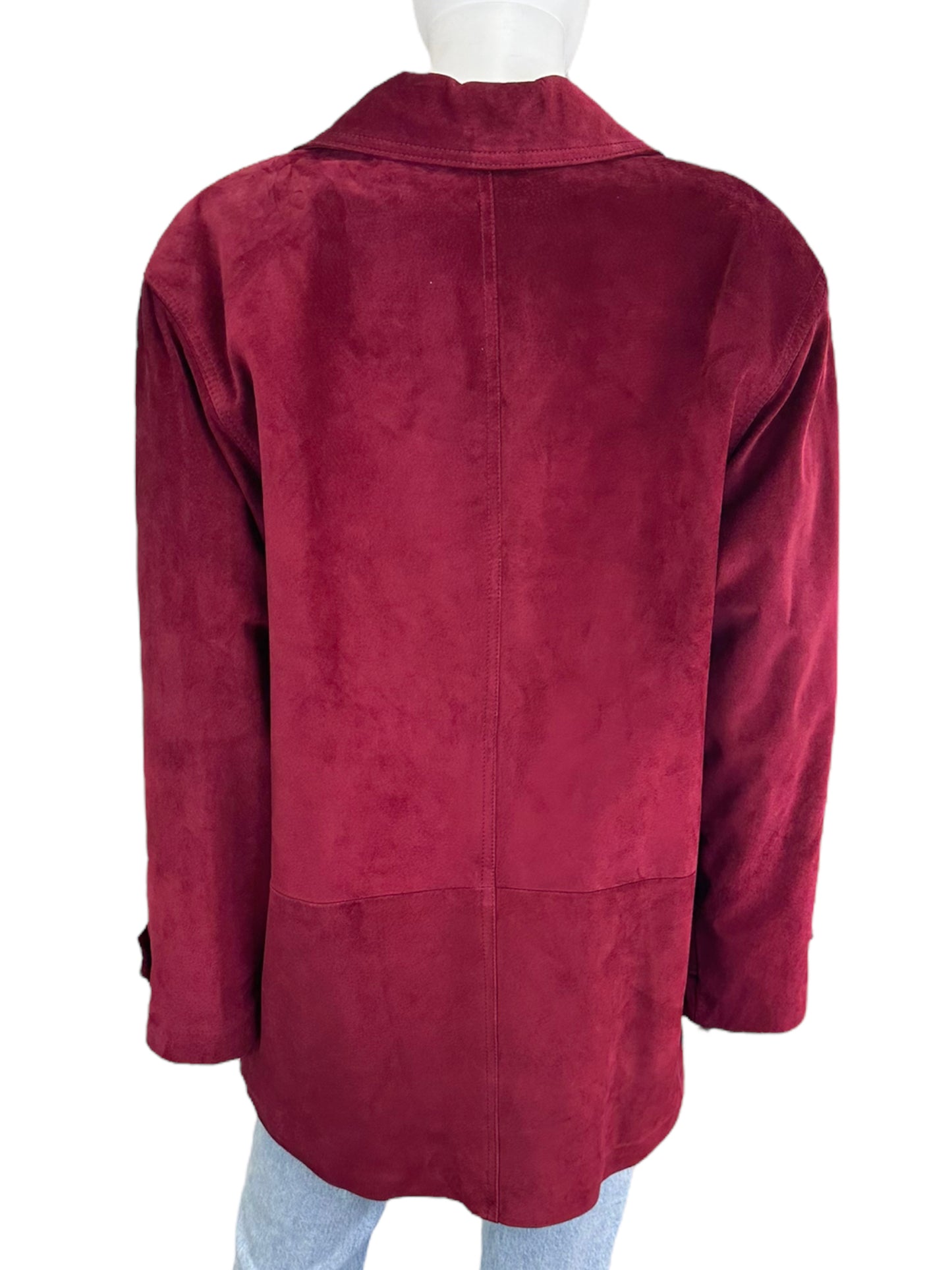 Danier NWT Burgundy Leather Suede Coat Size M
