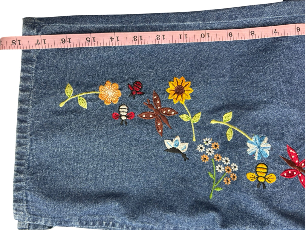AGAPO NWT Vintage Floral Embroidered Overalls Size M