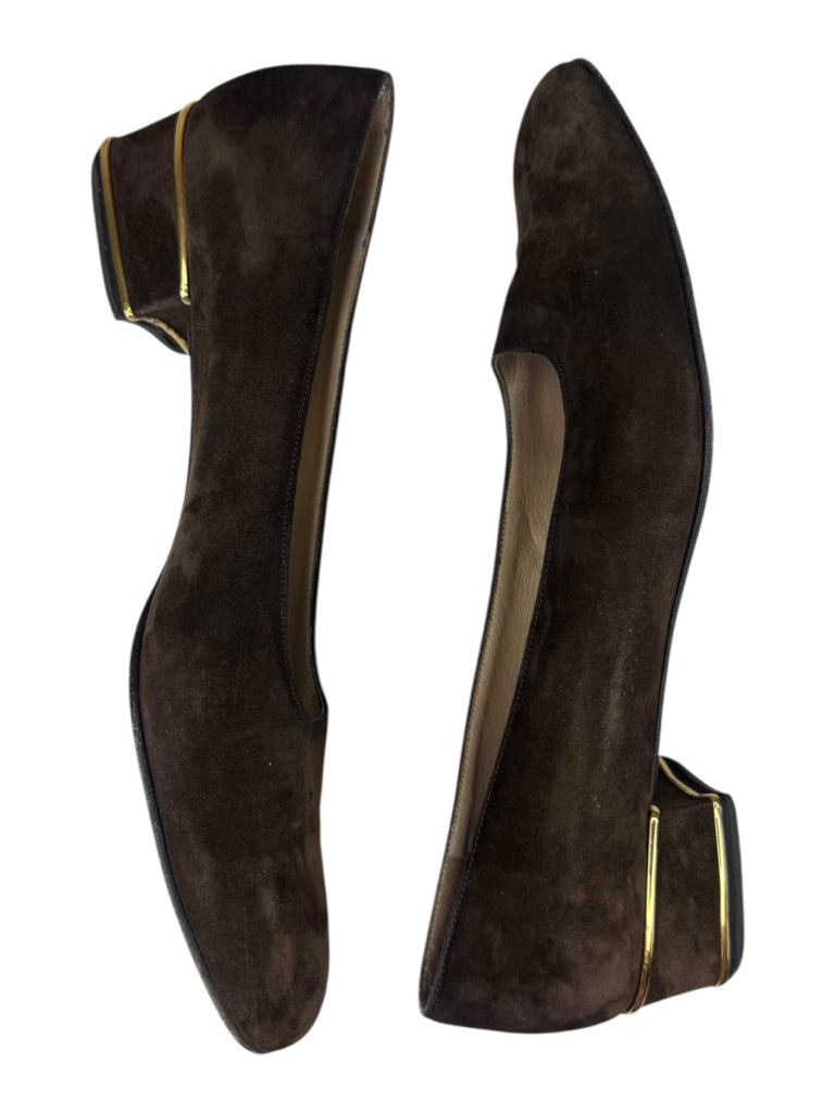 Salvatore Ferragamo Brown Suede Florence Pumps Size 9.5