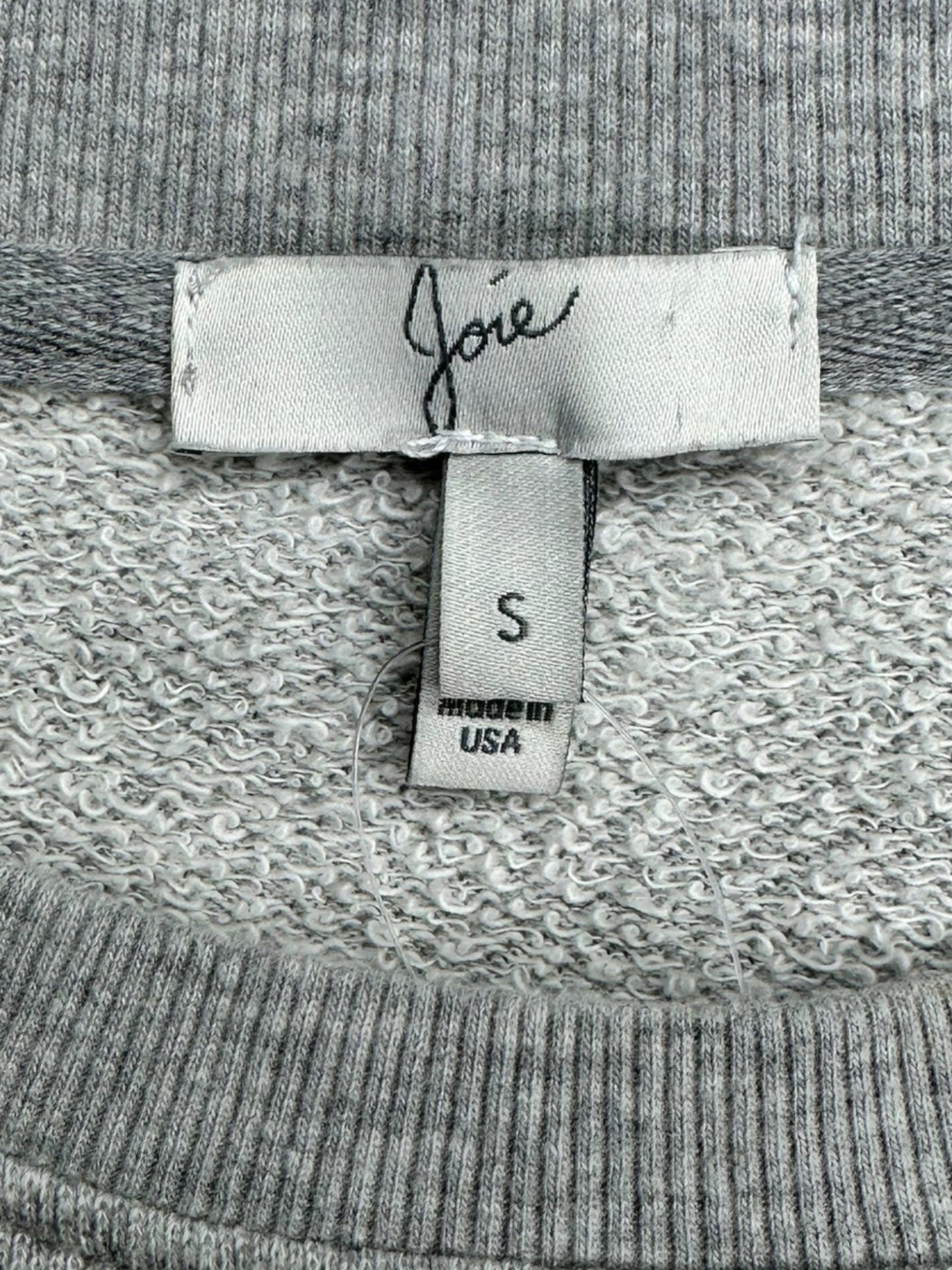 joie Gray Ruffle Knit Top Size S