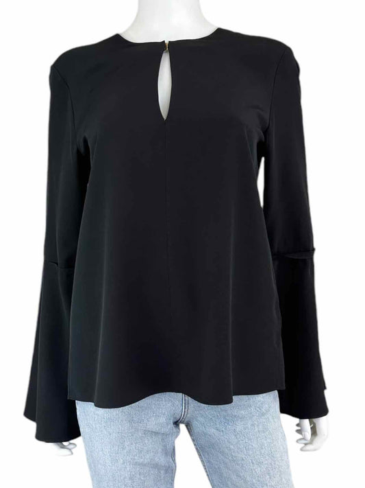 tibi Black 100% Silk Blouse Size 4