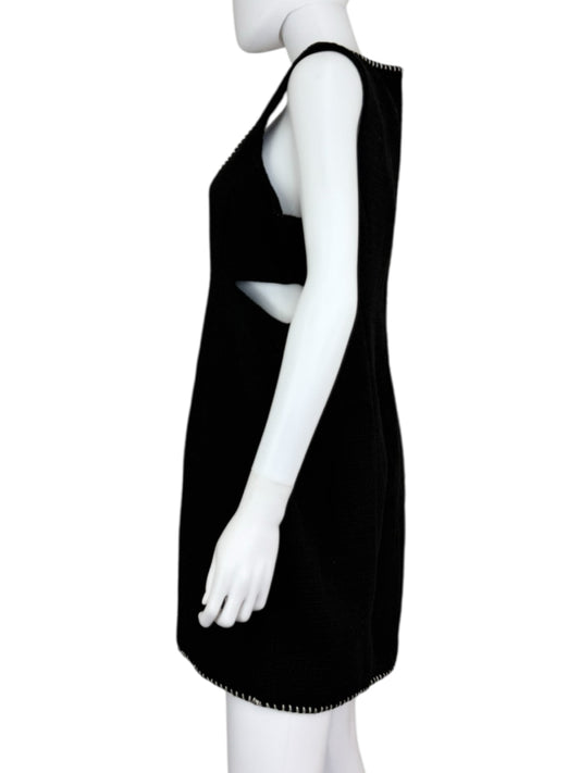 AVEC LES FILLES NWT Black Tweed Cutout Dress Size L