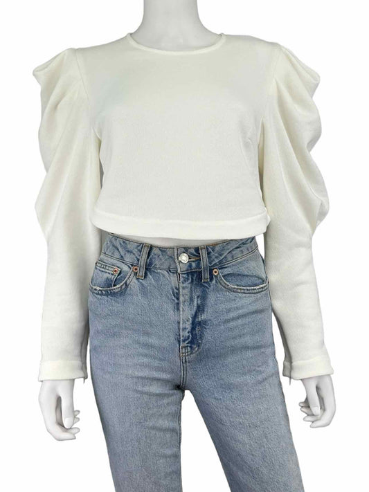 KOCH Cream 100% Cotton Knit Top Size S