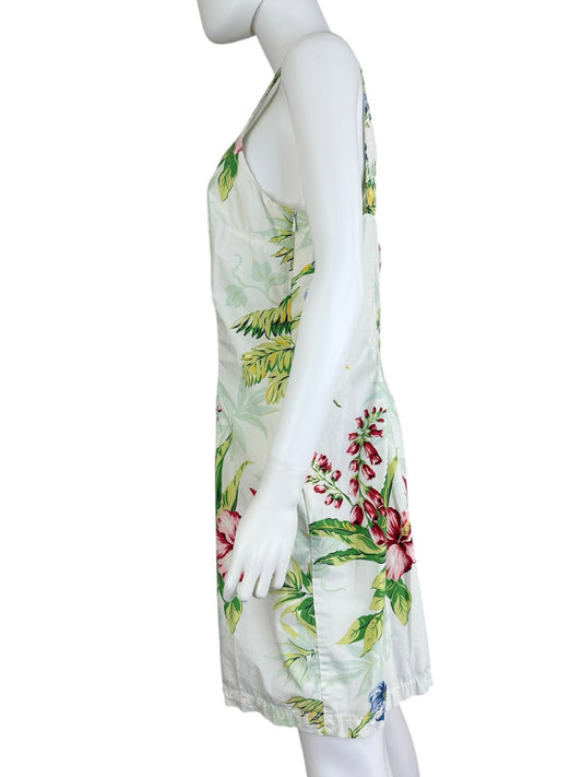 Tommy Hilfiger 100% Cotton Tropical Floral Print Dress Size 14