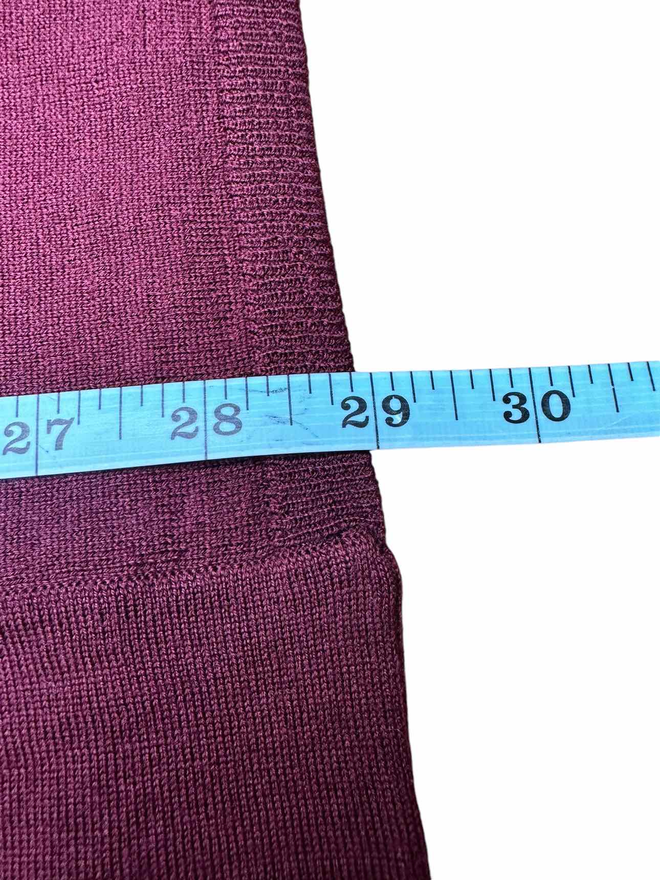Talbots 100% Merino Wool Burgundy Cardigan Size S