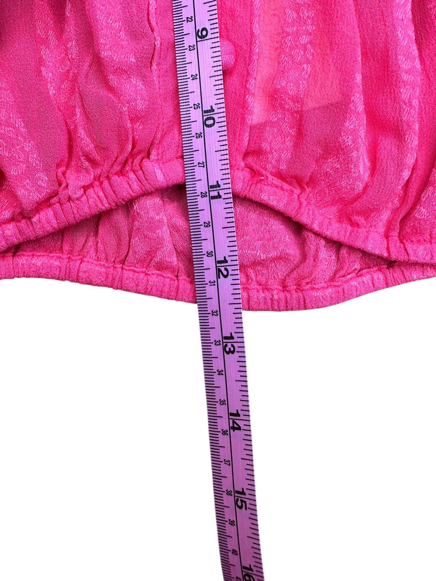 LOVE SHACK FANCY Pink Cropped Blouse Size XS