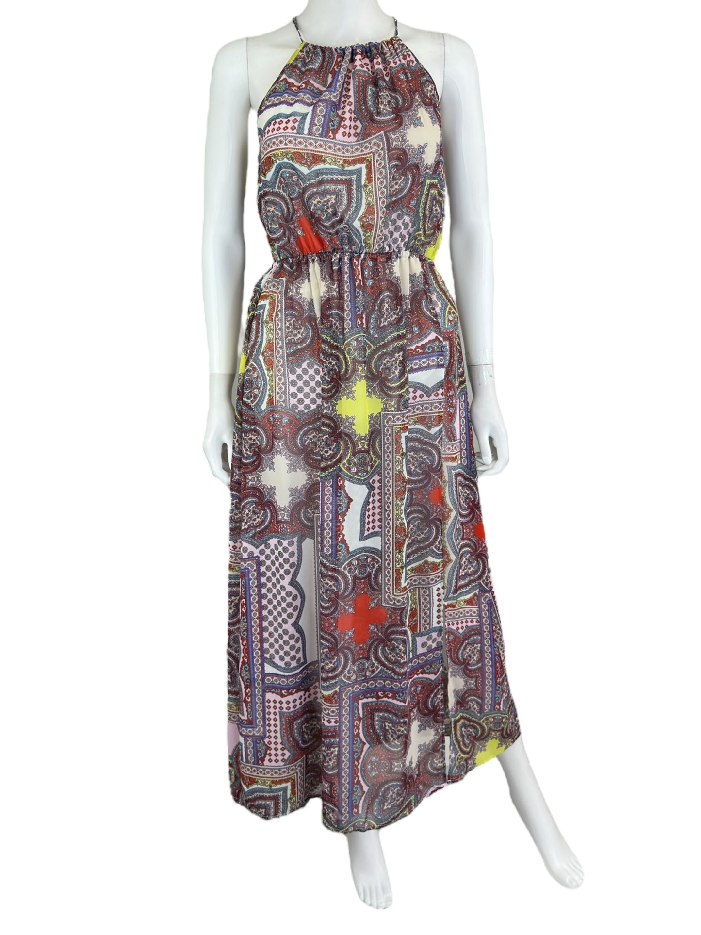 GIANNI BINI Multicolor Midi Casual Dress Size L