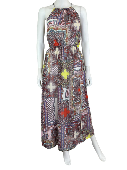 GIANNI BINI Multicolor Midi Casual Sundress Size L