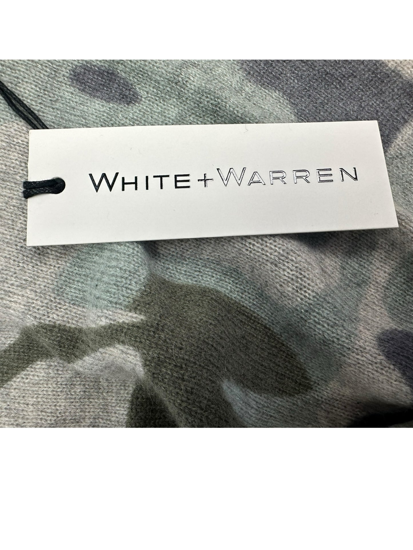 WHITE + WARREN Gray And Green Sweater Size XS