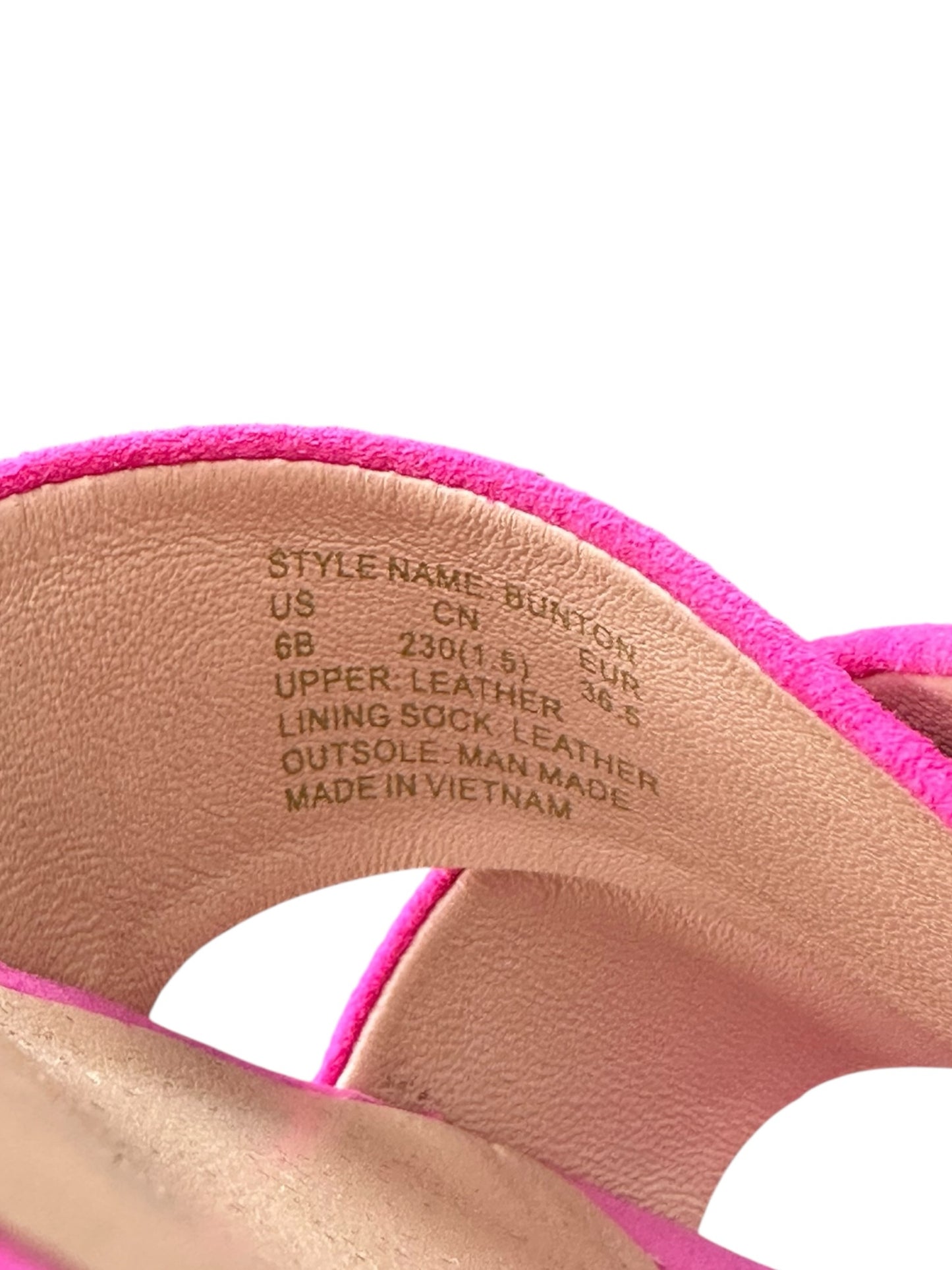 Kate Spade New York Pink Bunton Suede Platform Sandals Size 6