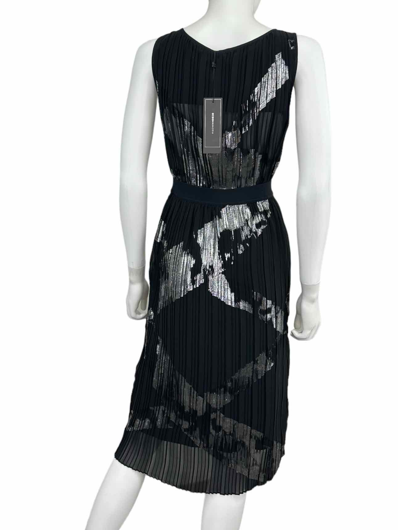 BCBGMAXAZRIA NWT Black ZARIAH Cocktail Midi Dress Size XXS