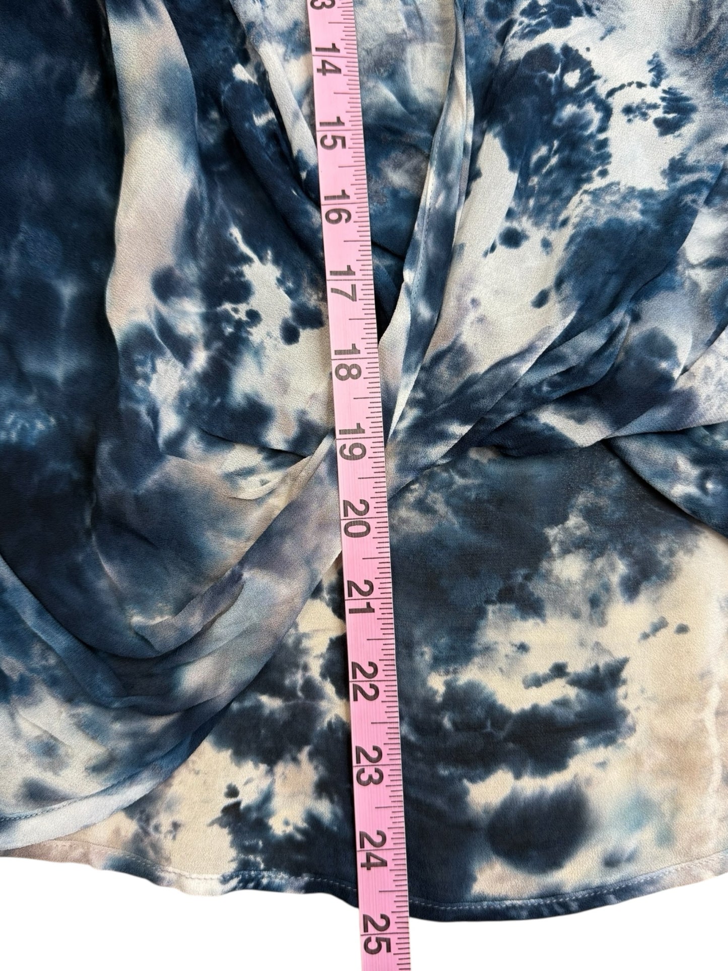 young fabulous & broke NWT Blue Tie Dye Wrap Blouse Size M