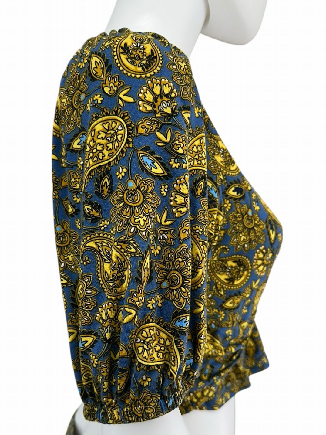boden Blue Paisley Knot Detail Jersey Knit 2-piece Skirt Set Size 10