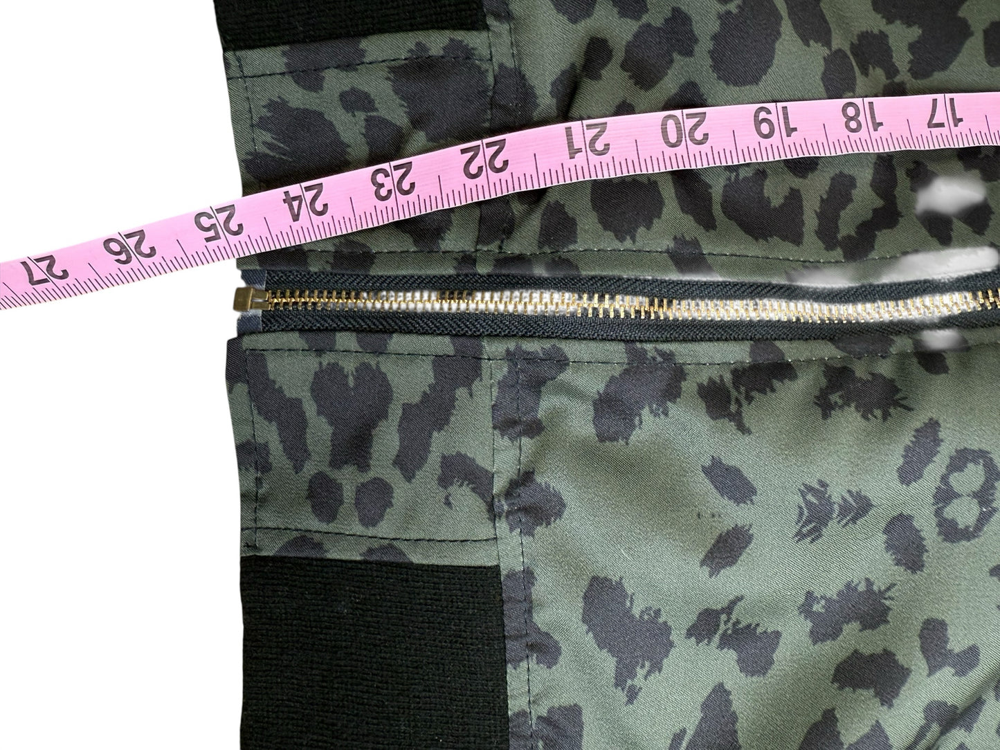 CHRLDR Green Leopard Satin Bomber Jacket Size M