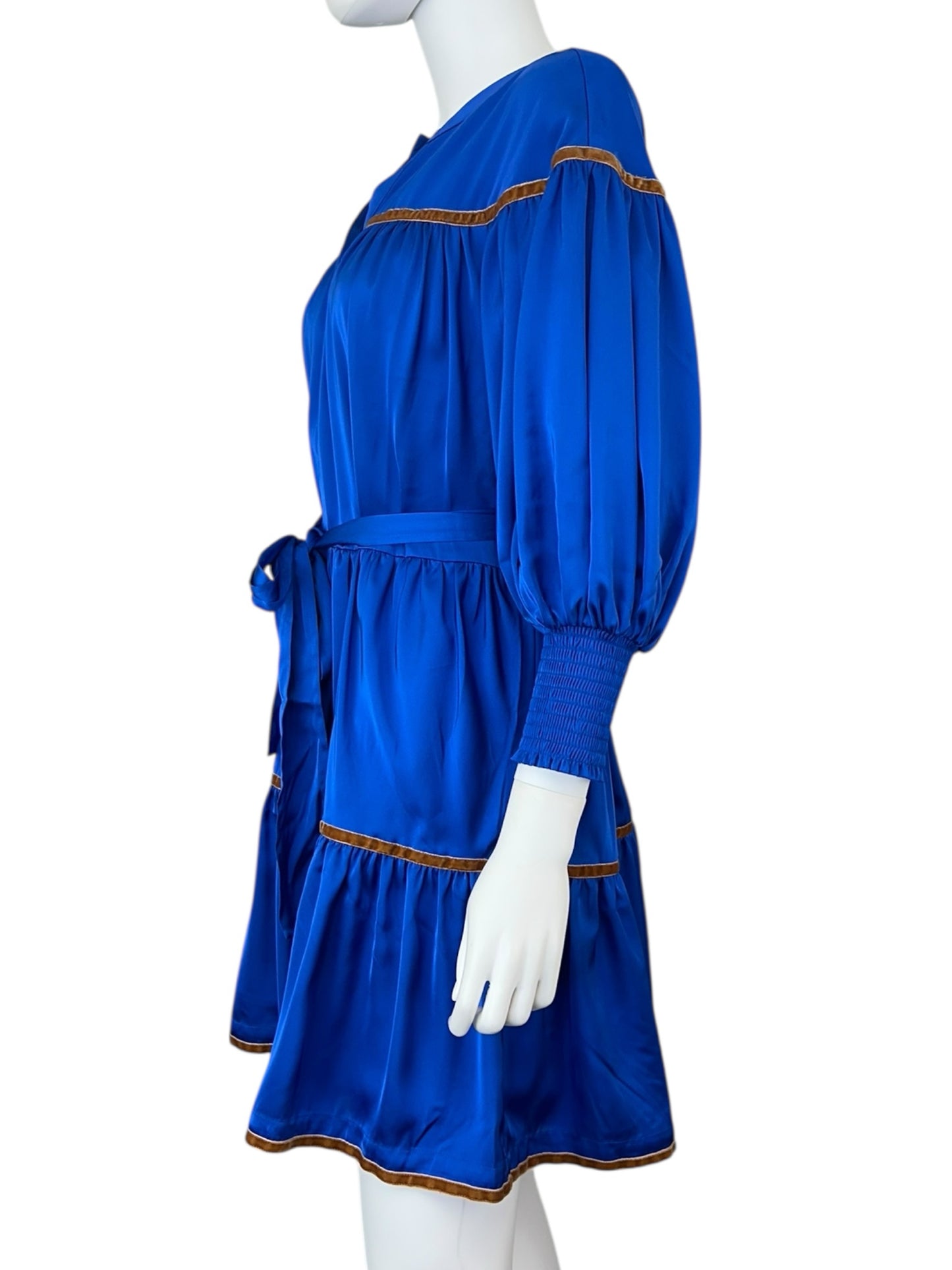 Alden Adair Cobalt Blue Charlotte Mini Dress Size XS