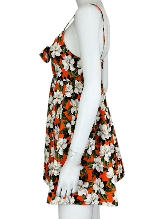 Alice & Olivia Orange Floral Mini Sundress Size 2