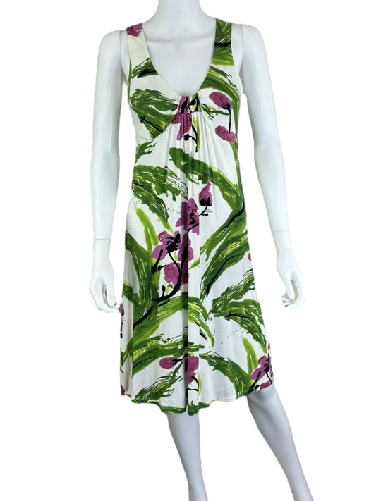 Karen Kane Tropical Print Causal Midi Dress Size S
