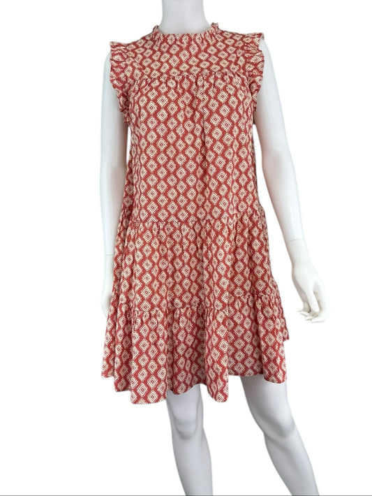 PINCH Red Print Mini Dress Size S