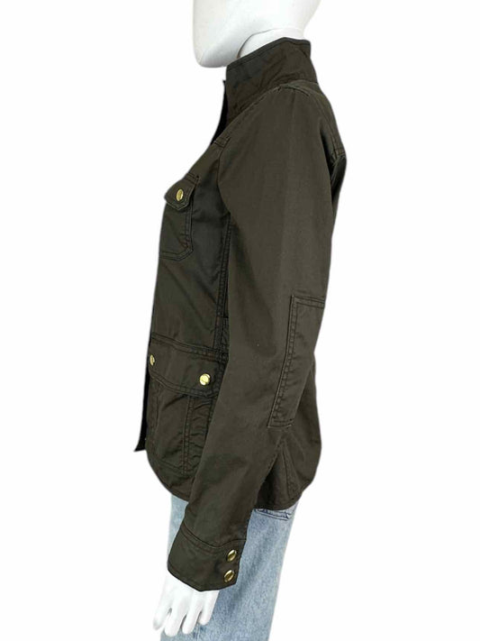 J. Crew Olive Zip-Up Jacket Size S