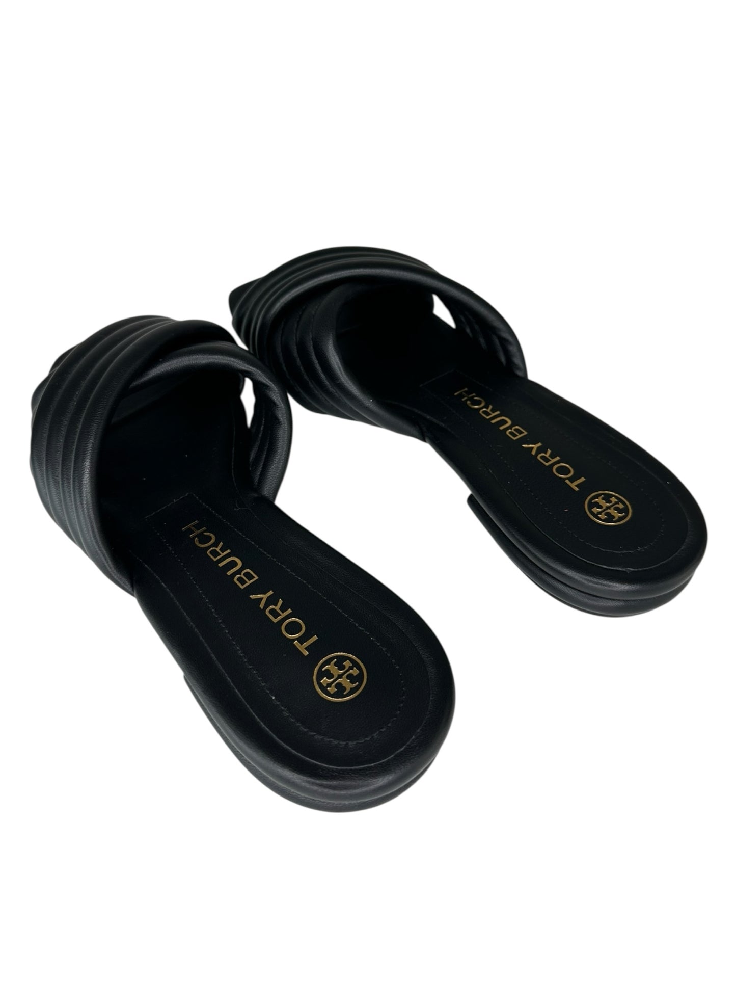 Tory Burch Black Quilted Kira Sandals Size 8
