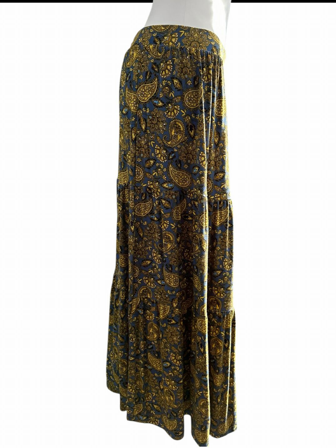 boden Blue Paisley Knot Detail Jersey Knit 2-piece Skirt Set Size 10