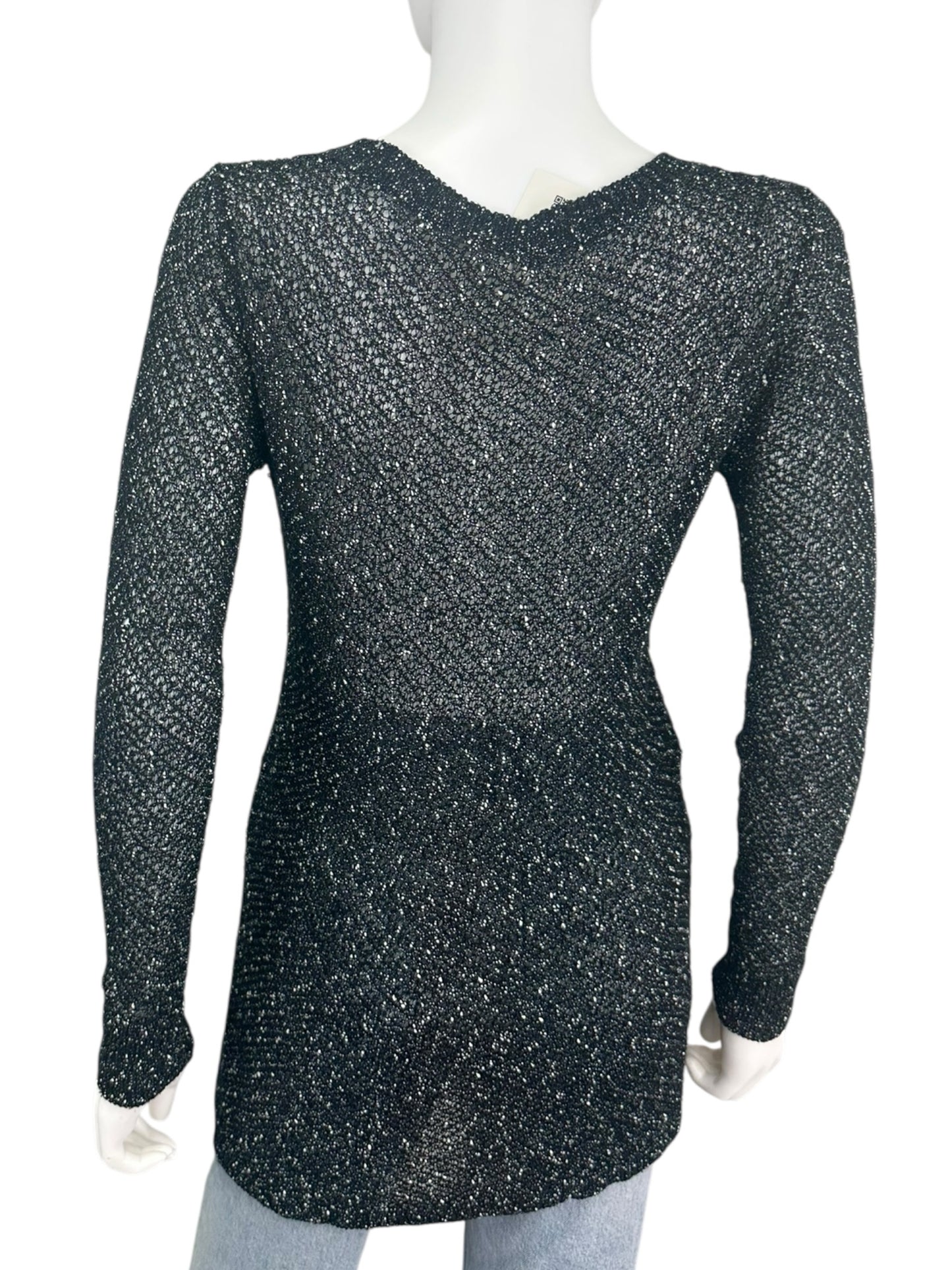 EILEEN FISHER Black Linen Sweater Size S