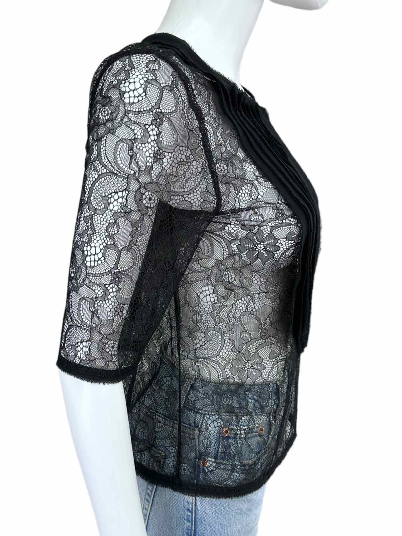 BCBGMAXAZRIA Black Lace Top Size XS