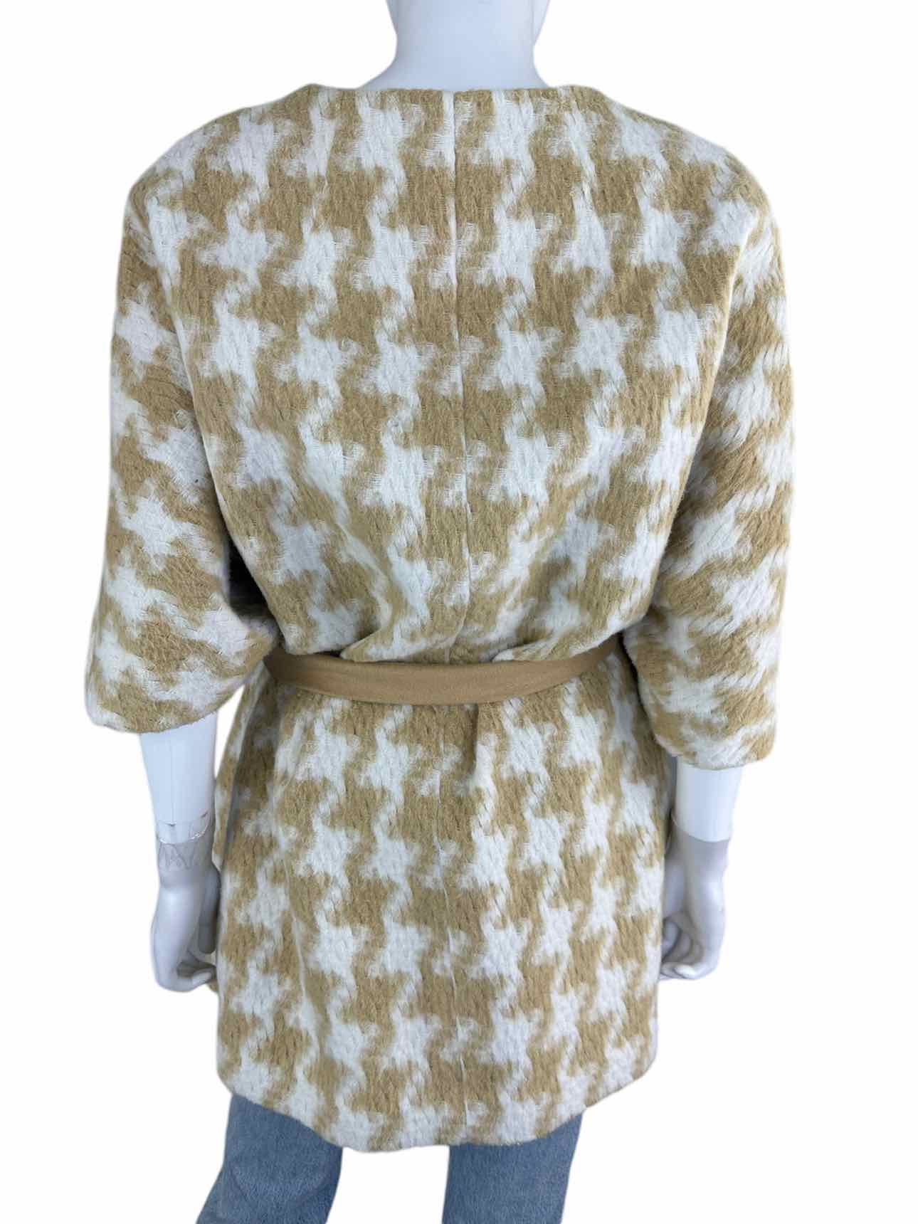 elevenses Tan Houndstooth Coat Size M/L