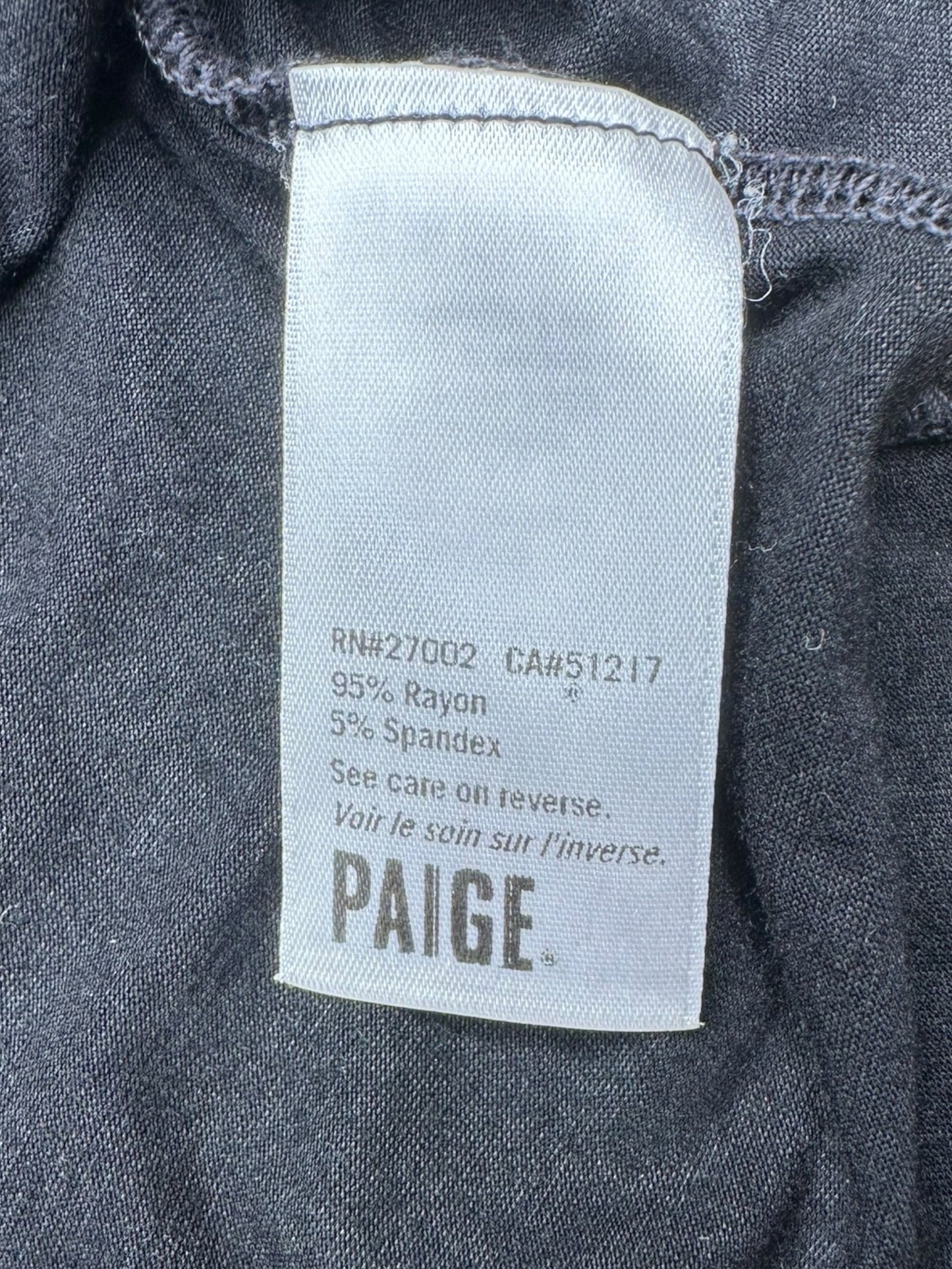 PAIGE Black Basic Tee Size S