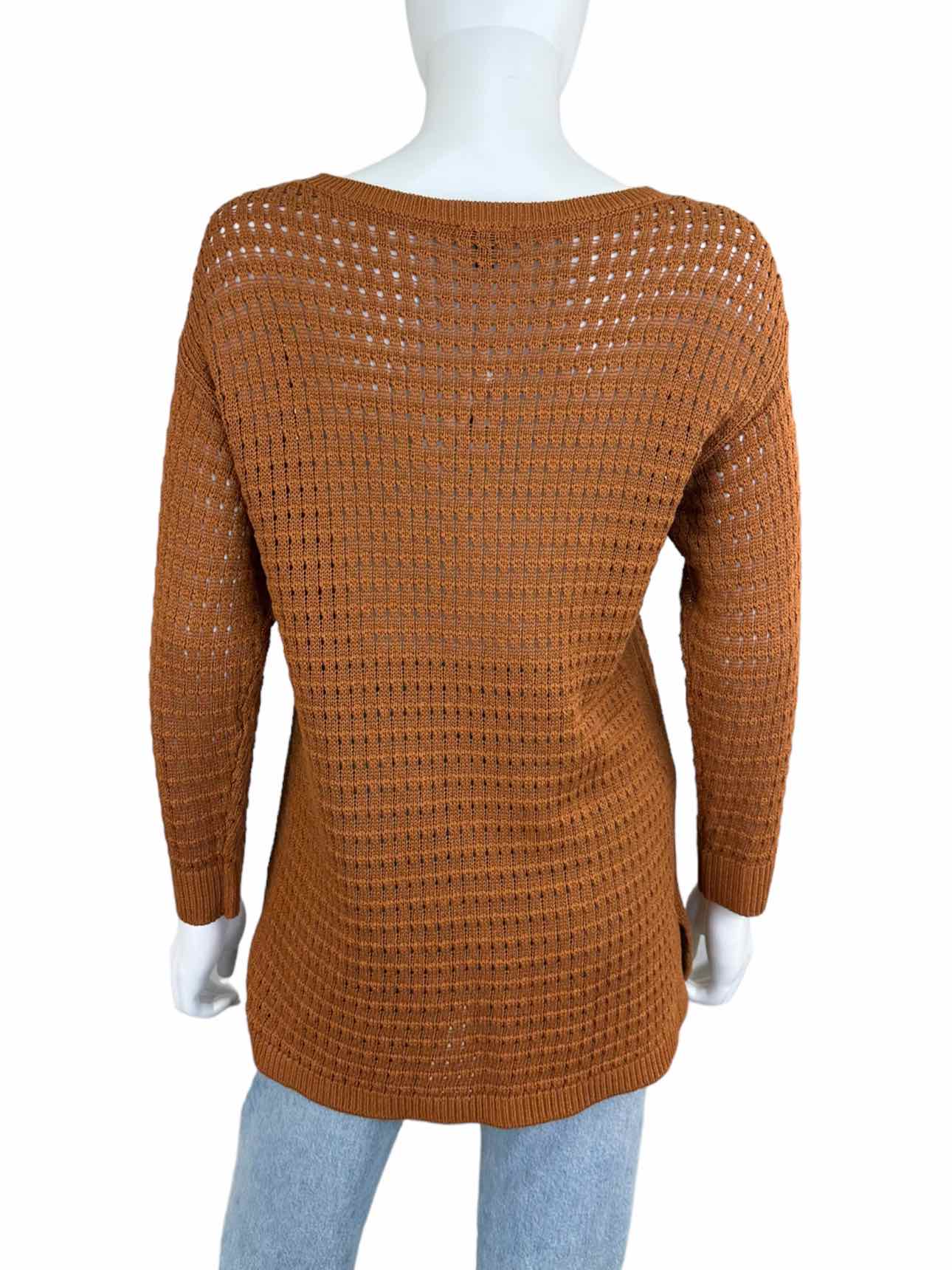Talbots Rust Cotton Sweater Size M