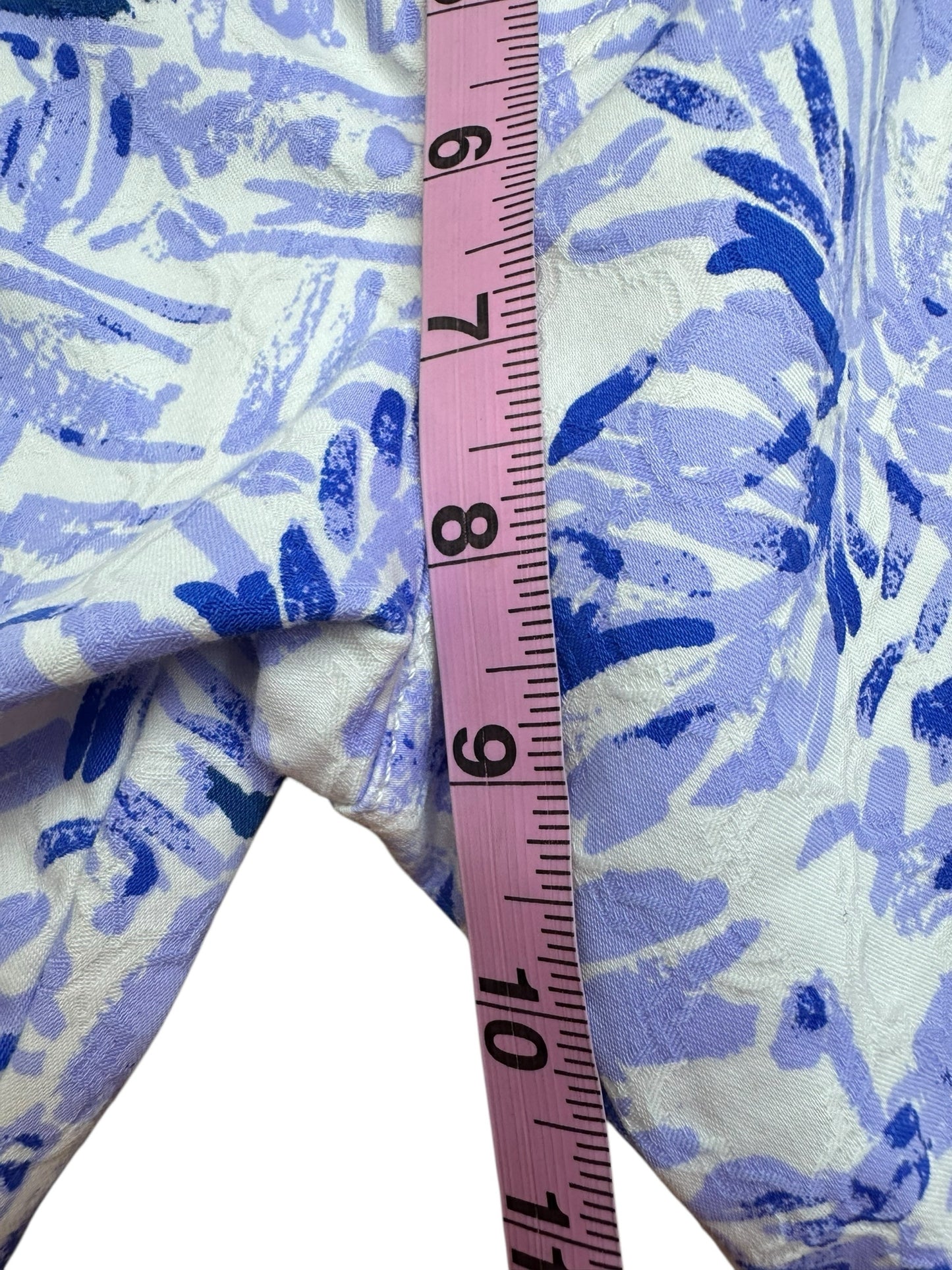 Lilly Pulitzer Purple and White Patterned Pants Size 10