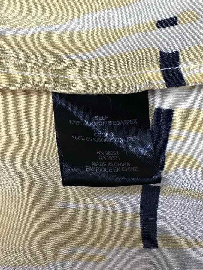 tibi Striped Silk Print Tank Size 8