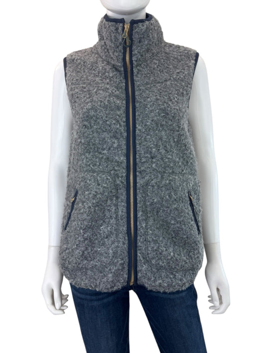 Woolrich Gray Suskiyou Curley Fleece Vest Size S