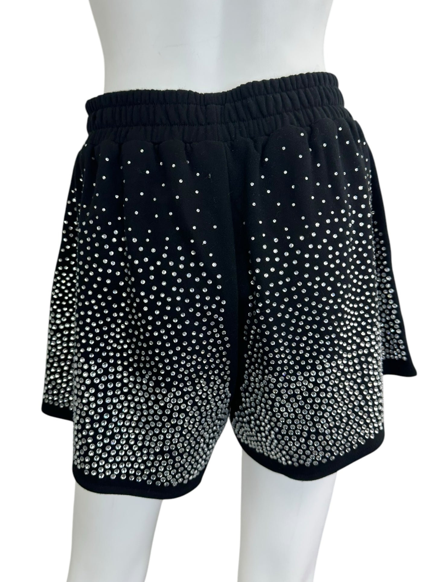 Queen of Sparkles Black Rhinestone Two Piece Set Size XS