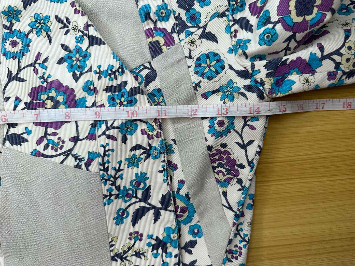 elevenses Cropped Floral Print Jacket Size 2