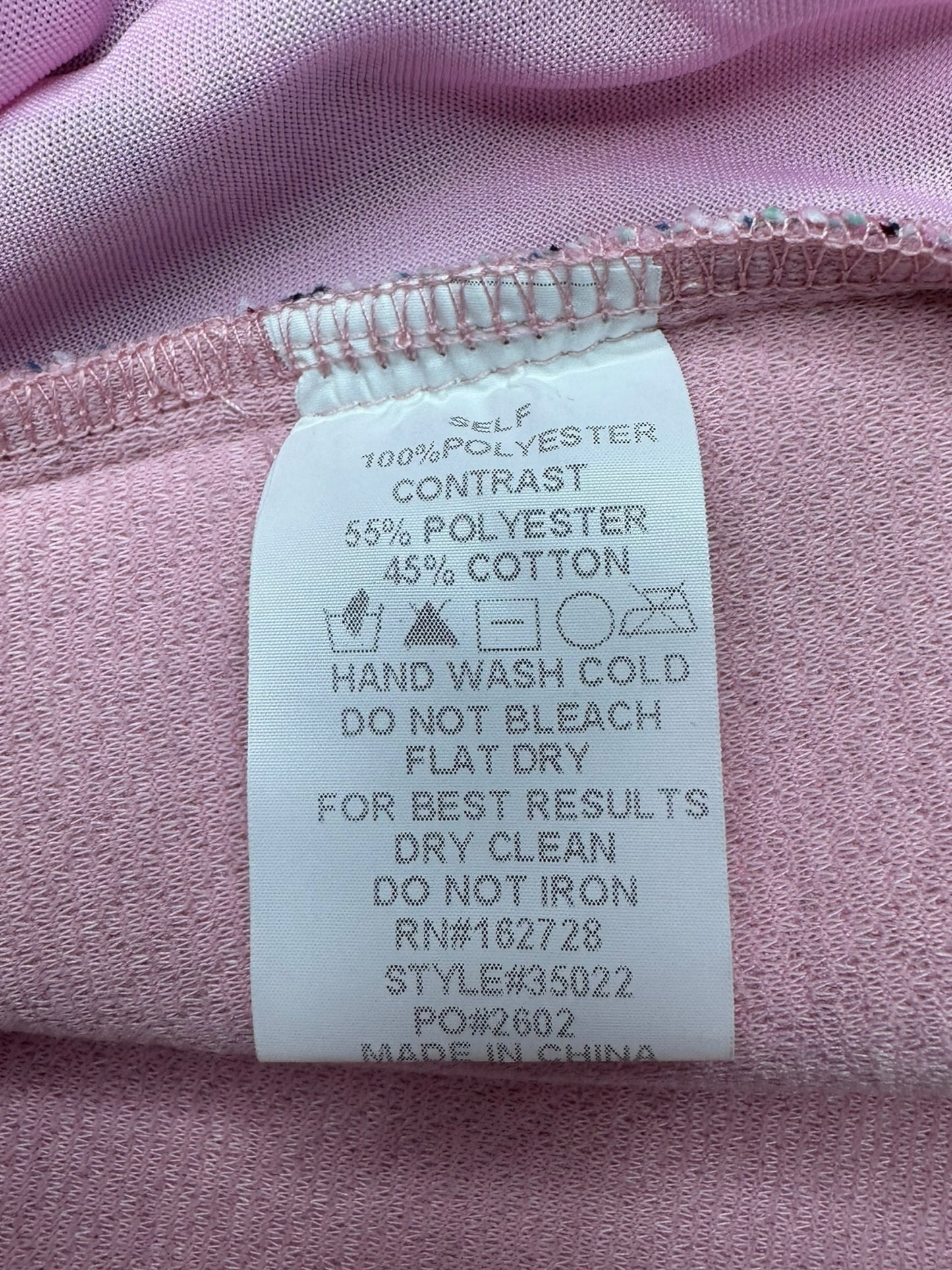 VOY Pink Tweed Mini Dress Size L