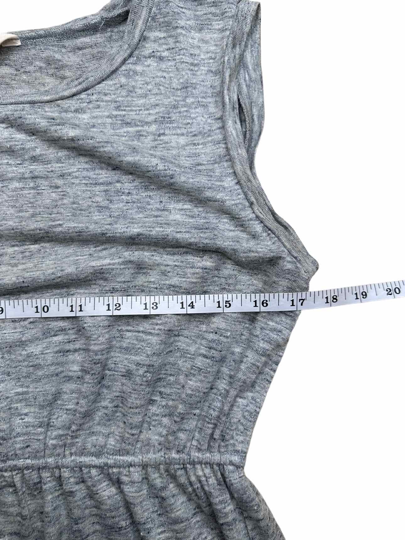 REBECCA TAYLOR Grey 100% Linen Dress Size S