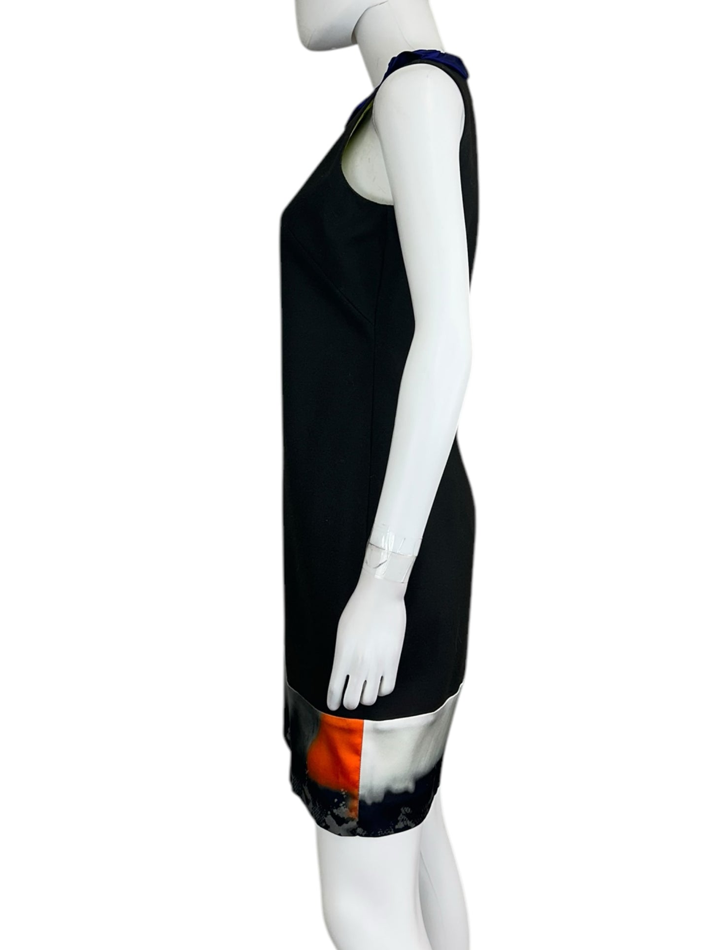 ELIE TAHARI Wool Blend Black Cocktail Dress Size S