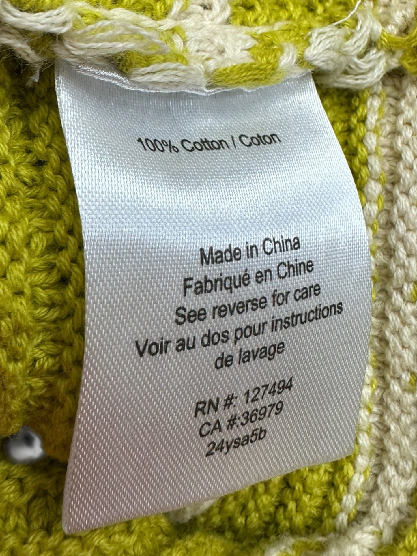 heartloom NWT Green Striped Sweater Cardigan Size XS