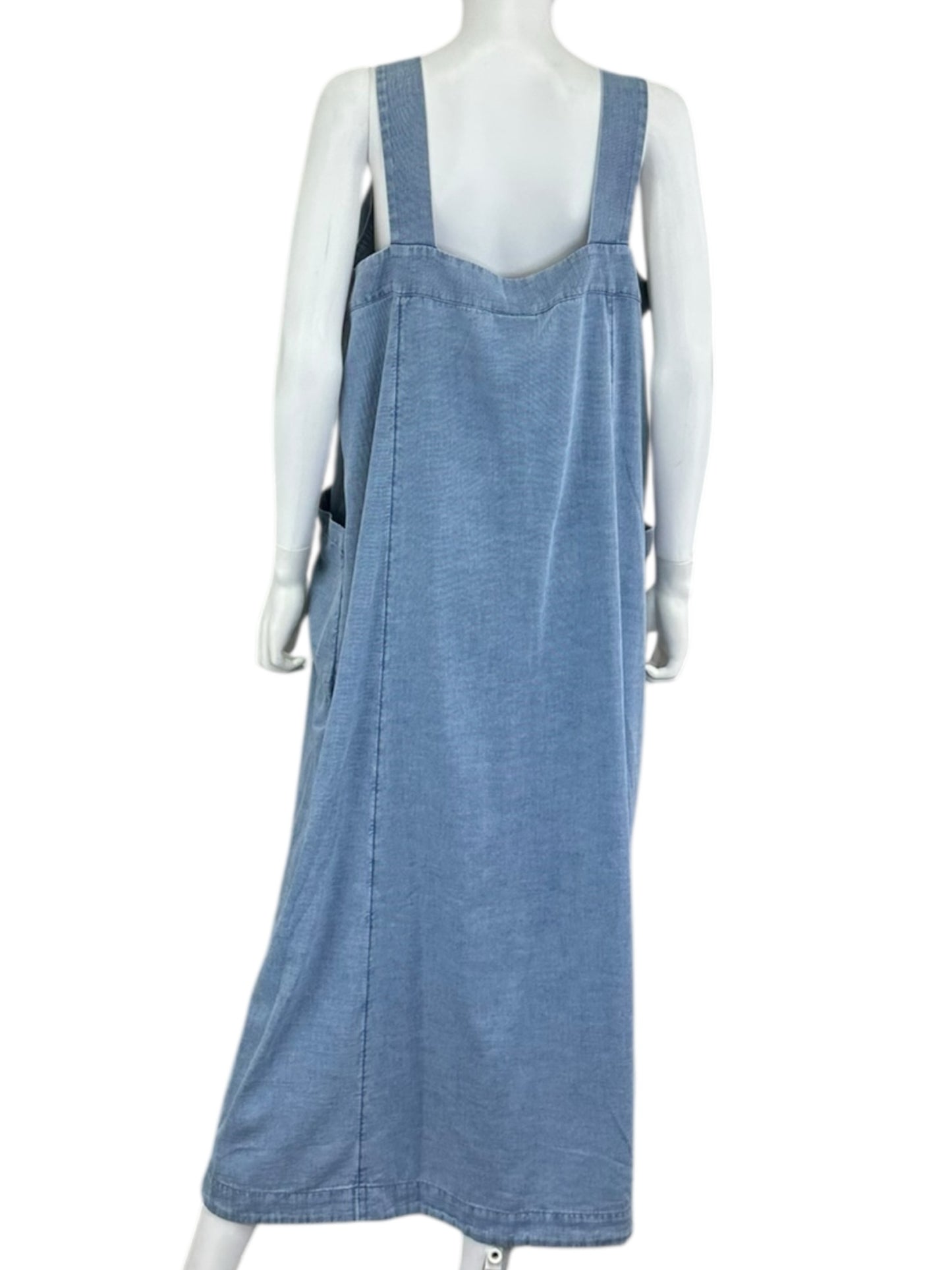 Pure Jill INDIGO Blue Overall Maxi Dress Size L