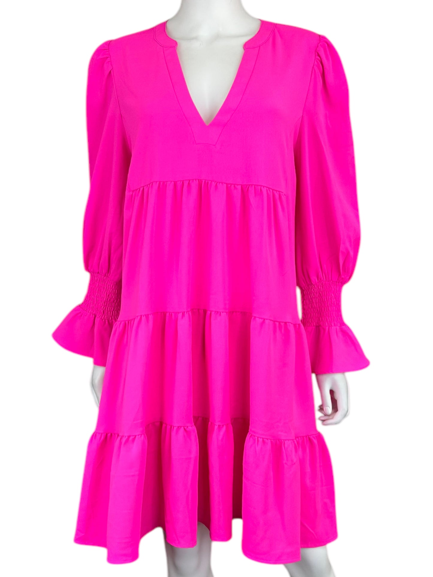 POMANDER PLACE Hot Pink Mini Dress Size L