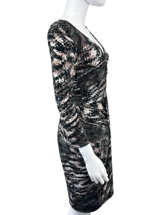 BCBGMAXAZRIA Gray Dusk KIMBER Wrap Dress Size S