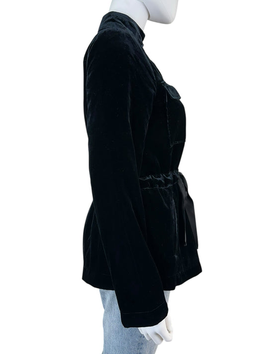 LOFT Black Velvet Jacket Size S