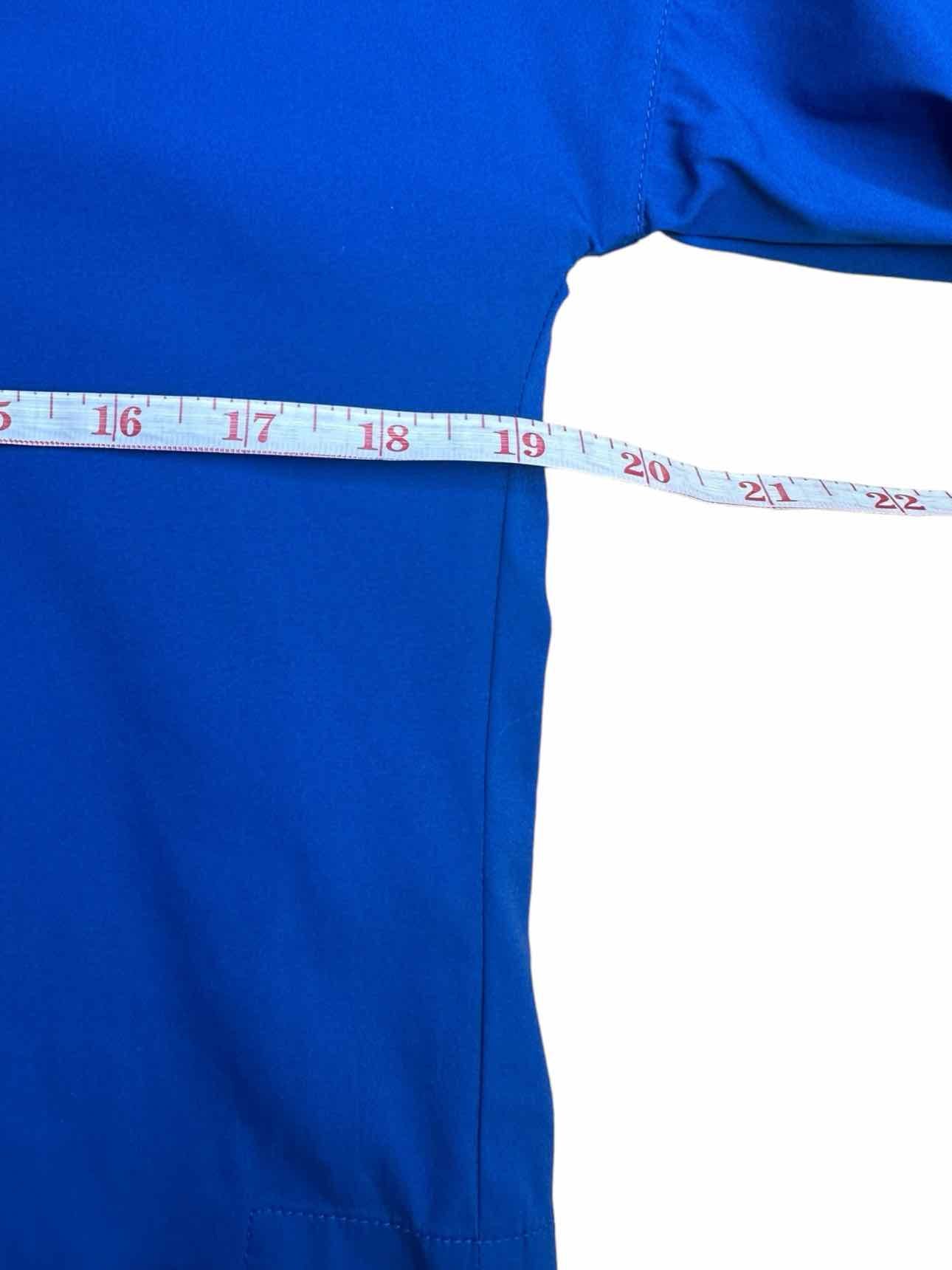 LAFAYETTE 148 NEW YORK Blue Split Neck Top Size S