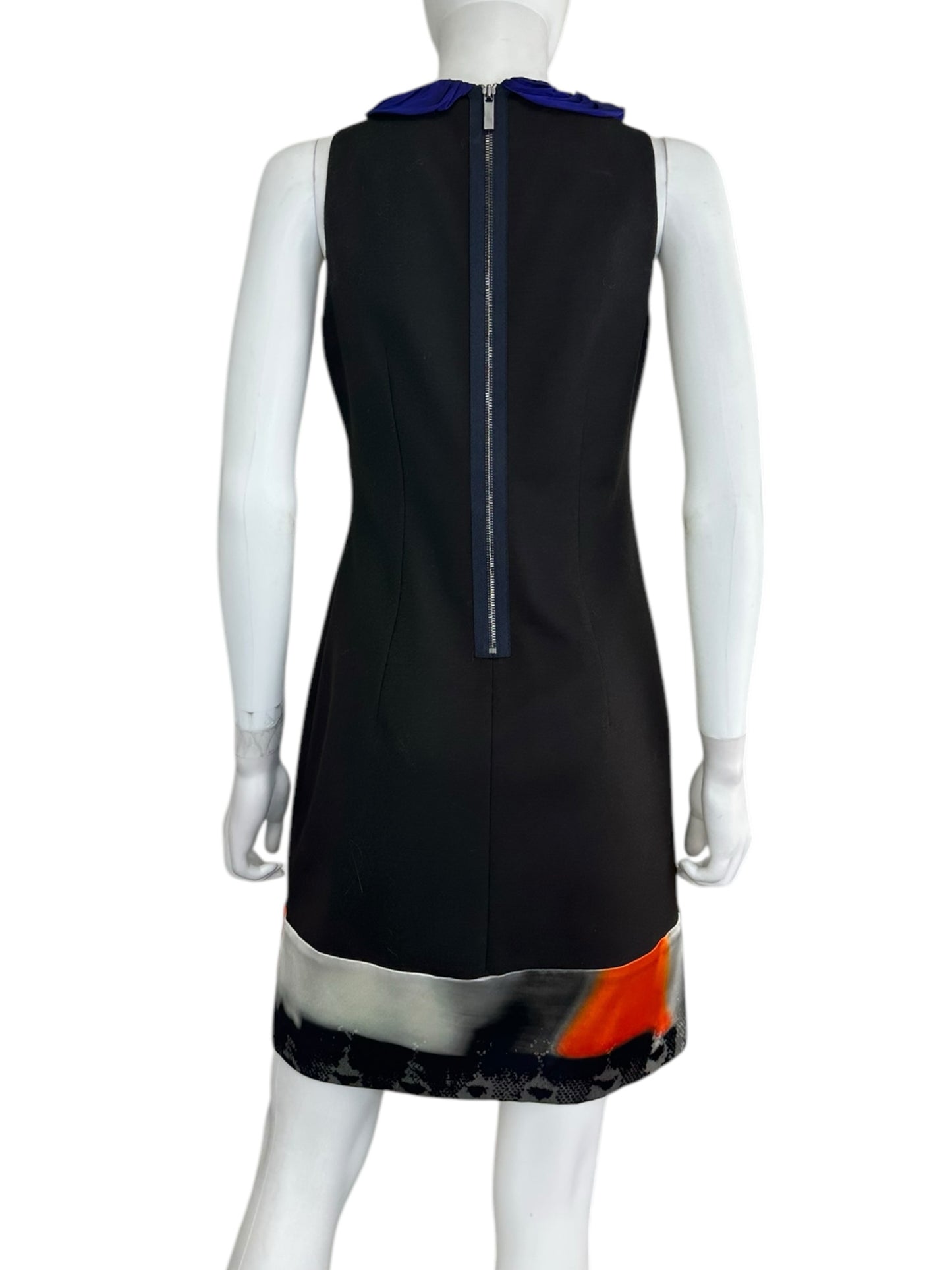 ELIE TAHARI Wool Blend Black Cocktail Dress Size S