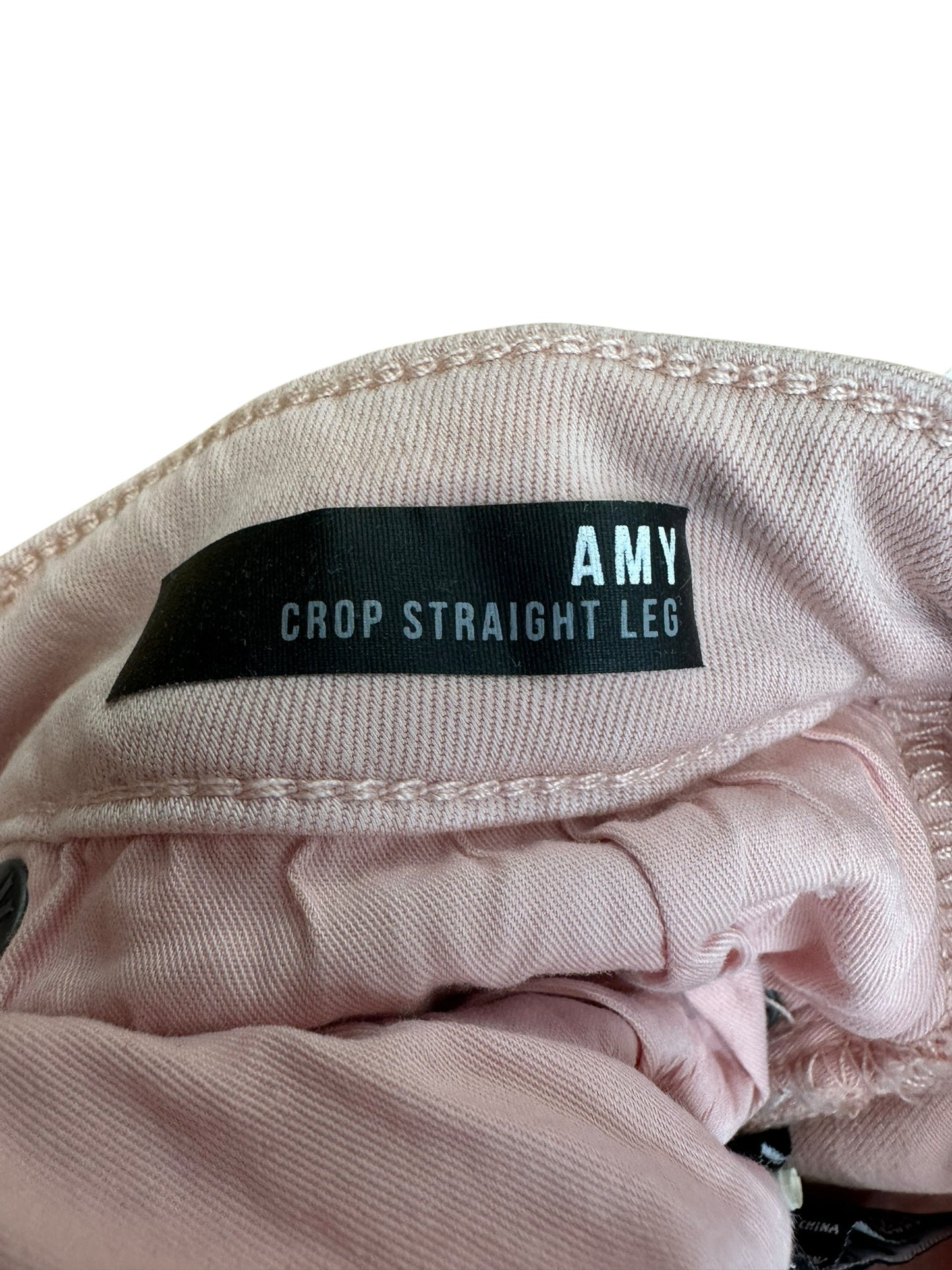 KUT from the Kloth Pink Amy Cropped Straight Leg Jeans Size 4