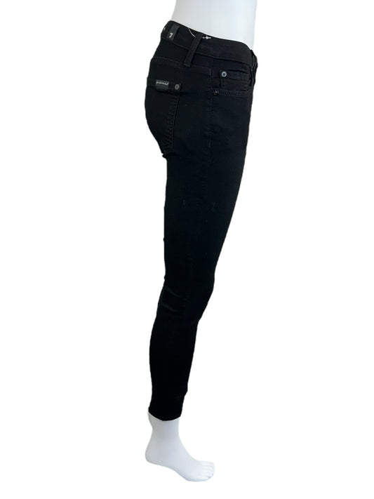 7 For All Mankind Black Skinny Jeans Size 25